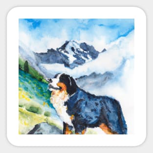 Bernese Mountain Dog Watercolor - Dog Lover Gifts Sticker